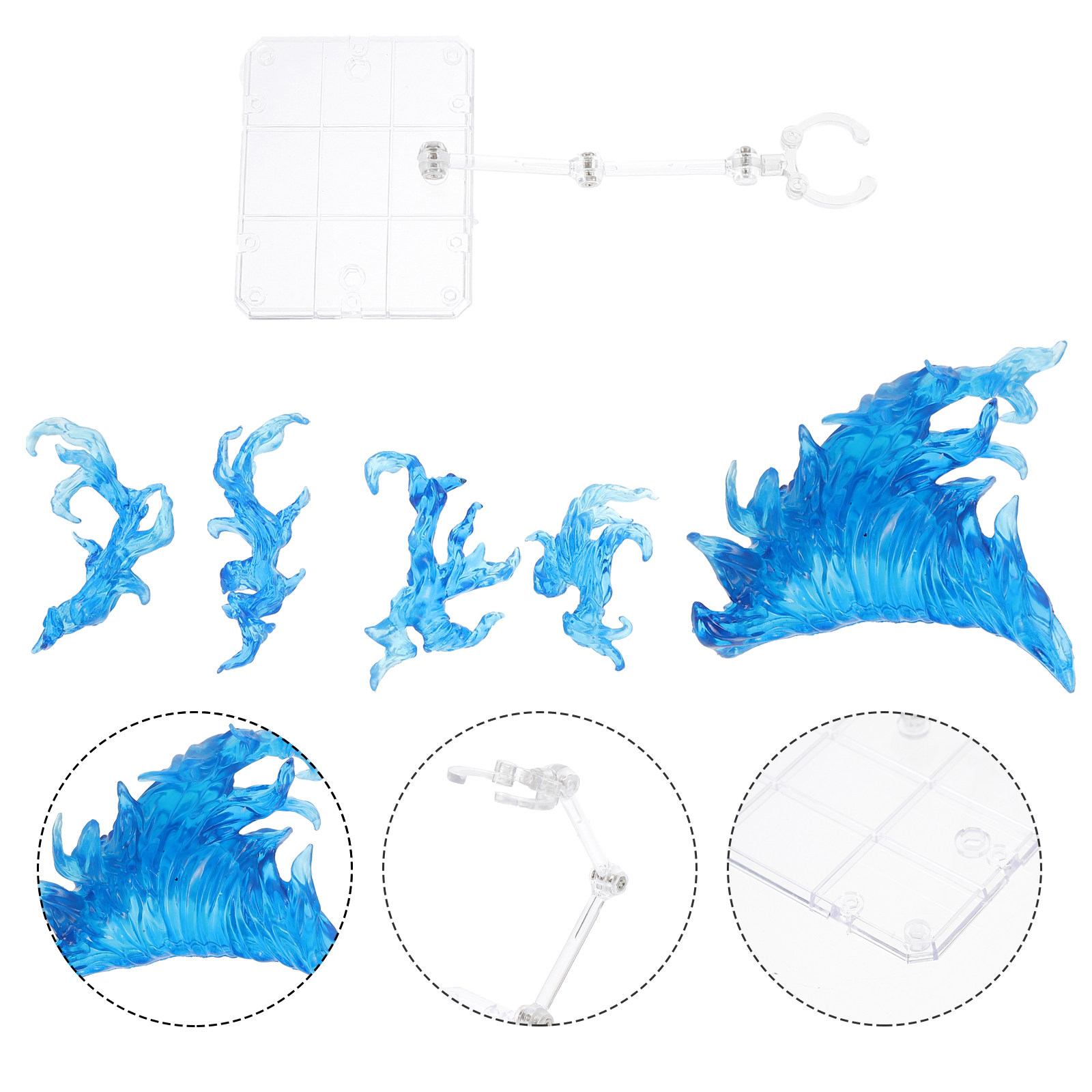1Set Flame Effect Action Figur - Action Figure Stand ulasan dan harga